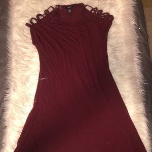 Burgundy rue 21 dress